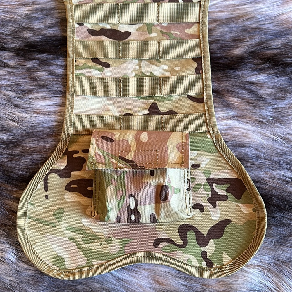 Speed Track *NEW* Pet Tactical Dog Bone Shaped Camo Christmas Stocking - Picture 7 of 13